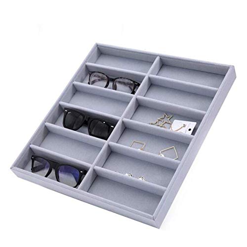 6/12 gitter solbriller opbevaringsboks arrangør briller vitrine stativ holder briller briller boks solbrille etui: 12 bælte
