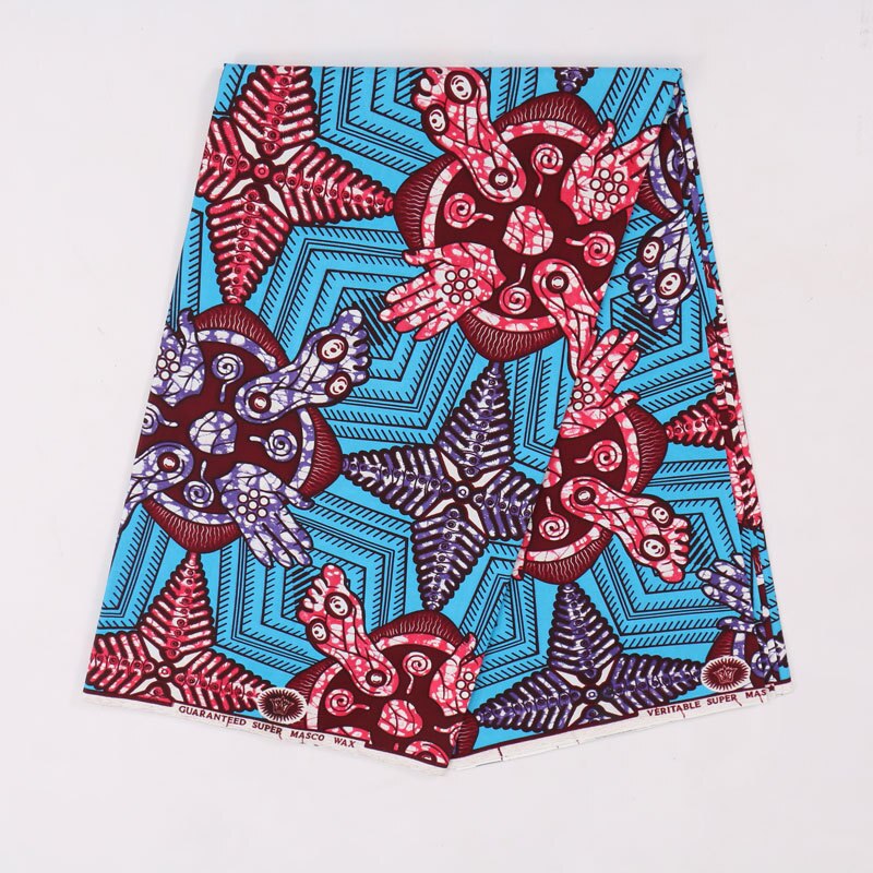 Mooie Print Polyester Beste Afrikaanse Ankara Echte Echte Wax Stof 6 Yards