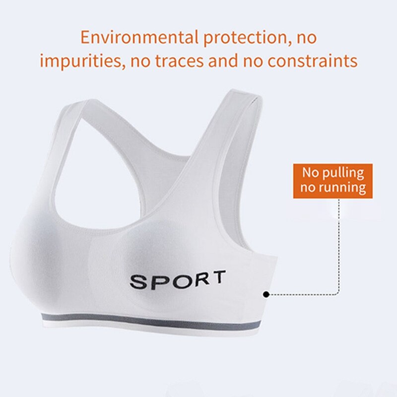 Wireless Girls Bras Panties Sets Cotton Underwear Sets Teenage Sports Training Bra 8-14Y Puberty Student Camisole Vest Panties