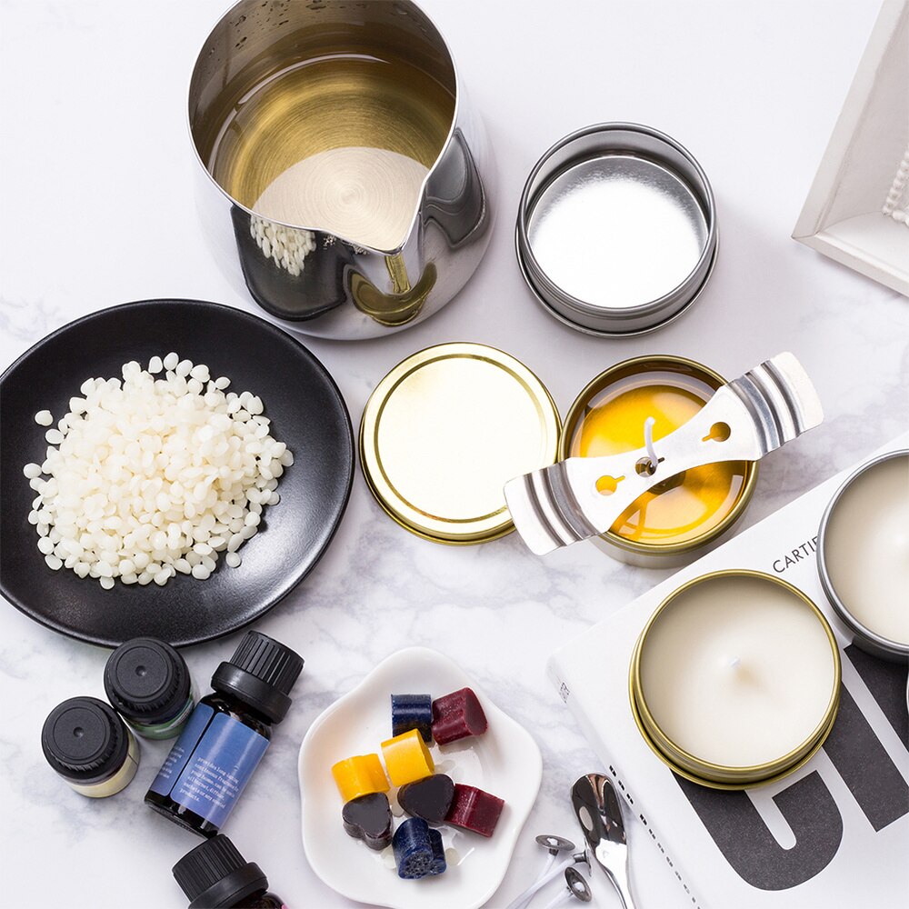 1 Set DIY Candle Making Kit Scented Candle Materials Tinplate Candle Cup