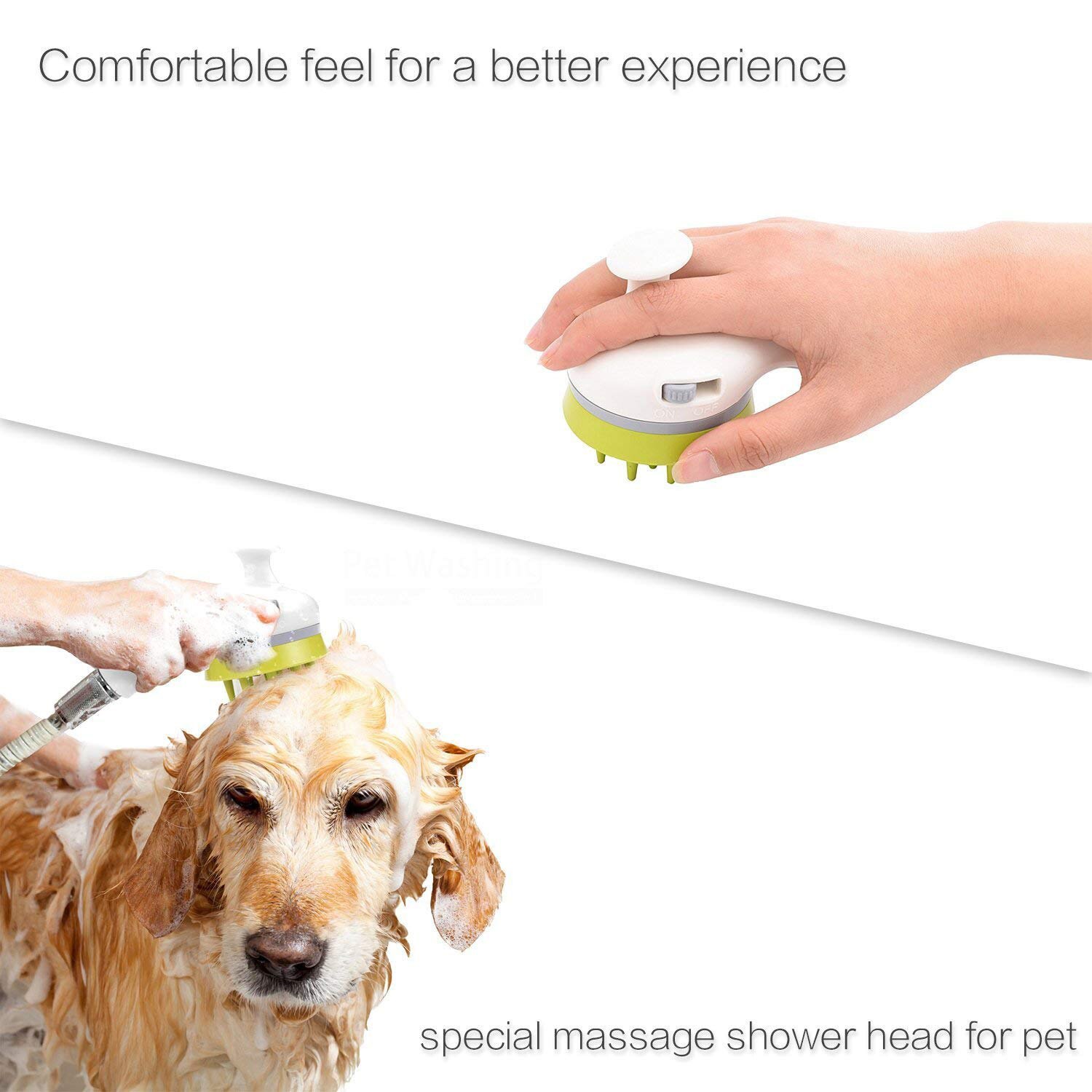 Hond Kammen Douche Spuit Pet Hond Water Sprinkler Borstel Voor Honden Katten Handheld Grooming Douchekop Met Zachte Naalden