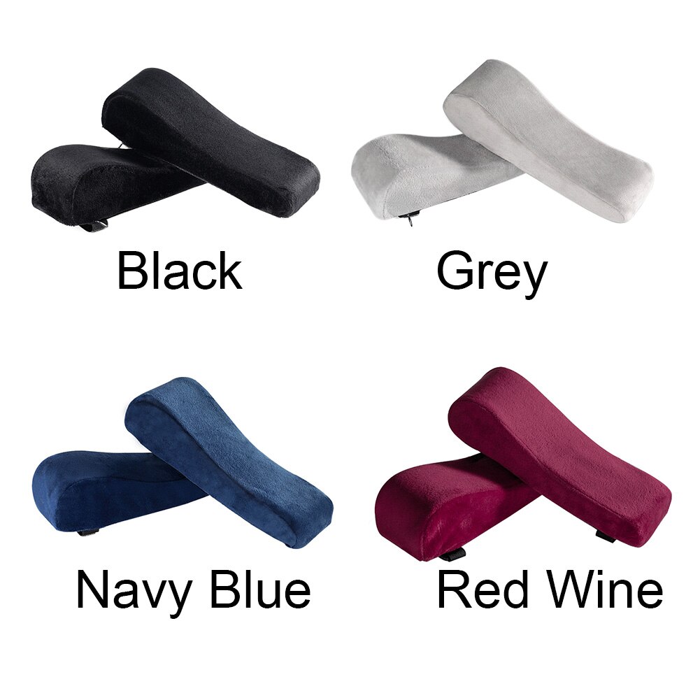 2 st anti-halk kontorsunderarmar armbågskuddar elastiskt band stol armstödsdyna avlastning tryck minnesskum hem ergonomisk universal