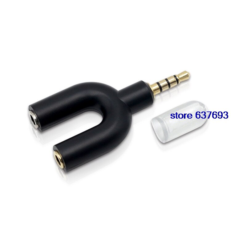 3.5 Mm Jack Stekker Naar 2 Poorten Microfoon Jack En 3.5 Mm Jack Vrouwelijke Plug Adapter Connector