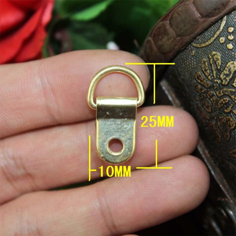 Golden Mini Picture Hangers Round Ring Furniture Hardware Decorative Wall Hangers Hooks Poster Picture Frame Hook Hanger Hanging