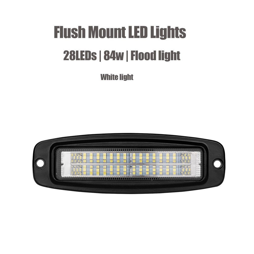 7 Inch Car Flush Mount LED Pod Combo Work Light Bar Fog Lights Auto Led Driving Reversing Lamp ATV SUV Truck Off-road Vehicles: 1pcs 84w flood light