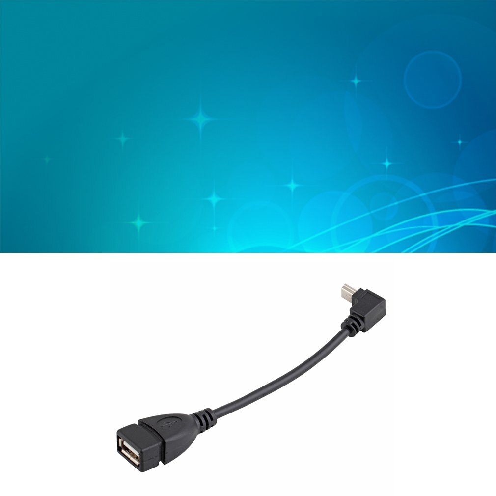 USB A Female to Mini 5P USB B Male Conversion Adapter OTG Cable Upwards