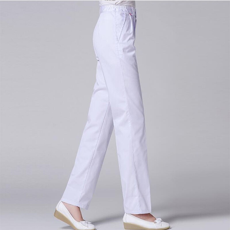 MSORMOSIA anti-wrinkle soft high work pants cotton care scrub two side pockets dental health work uniform ladies pants