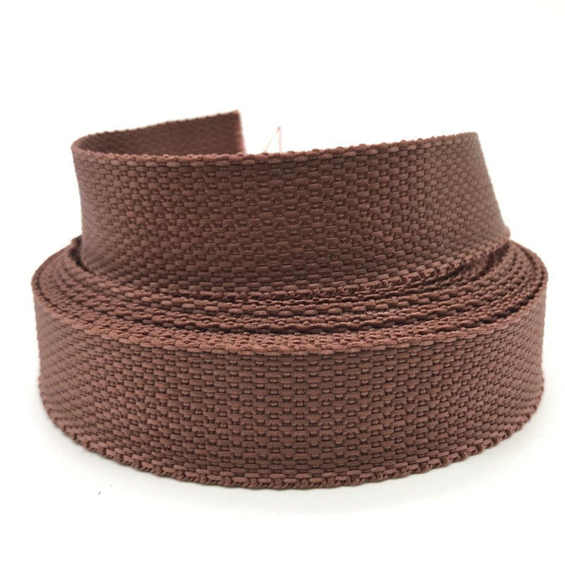5 yards 1 "  (25mm)  nylonband polypropen pp band band band rem hundhalsband sele utomhus ryggsäck väska delar: Brun