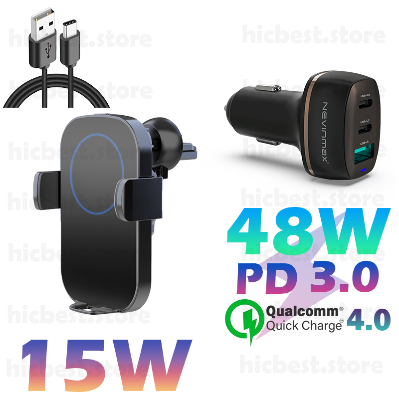 15W Qi Draadloze Oplader Auto Telefoon Houder Voor Samsung S21 S20 Ultra S10 S9 Inductie Oplader Auto Mount Voor iphone 12 11 Pro Max 8