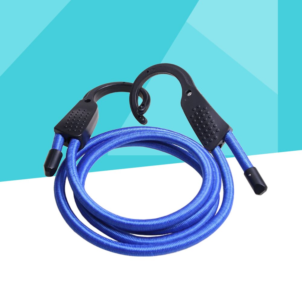 Car Clotheslines Adjustable Elastic Bungee Cords Luggage Straps Fixed Ropes Outdoor Travel Clothes Line (Blue Rope)