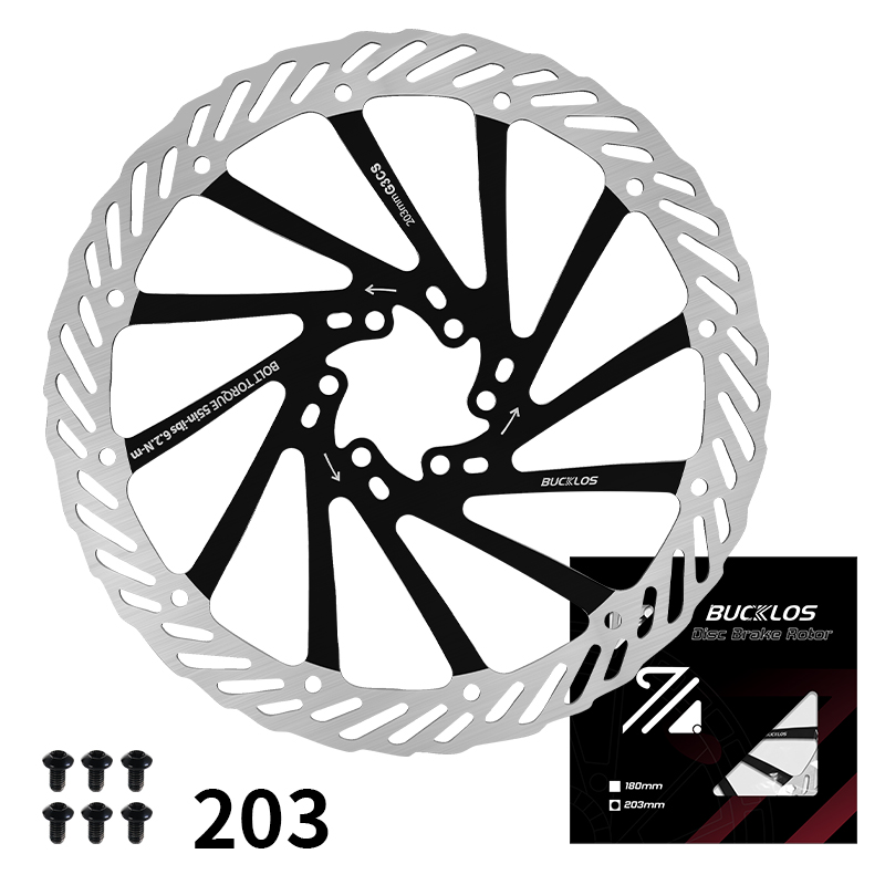 BUCKLOS G3CS Rotor 160MM 180MM 203MM Bicycle Disc Brake Rotor Bike Hydraulic Brakes Rotor High Strength Road MTB Rotors 160: Red