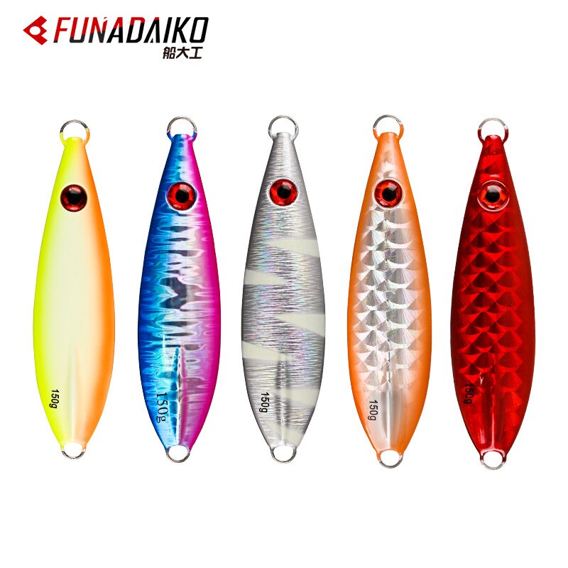Funadaiko bly jig metal jig 150g 200g 300g 400g kunstige agn fiskeri lokke langsom jig jigning lokke langsom metal jig fiske jig