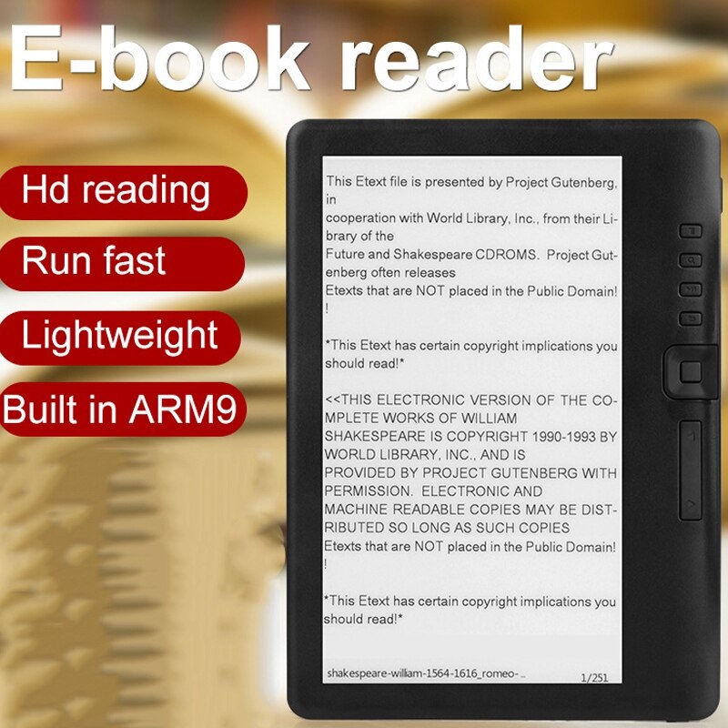 BK7019 Elektronisch Papier Boek Reader 7 Inch Tft Kleurenscherm Ebook Reader Audio Video MP3 Speler Oplaadbare 16Gb