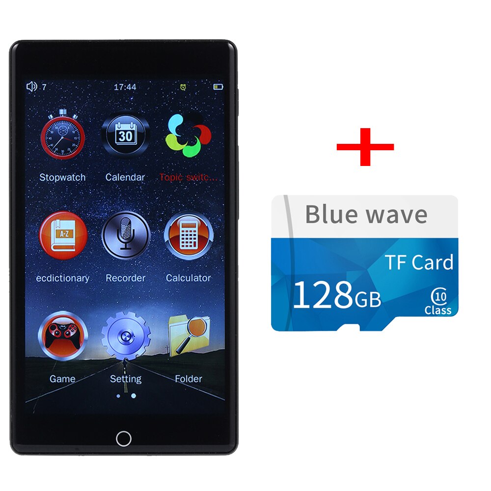 RUIZU H1 8GB MP3 Player 4 inches Full Touch Screen BT5.0 Portable Digital Music Player FM Radio Receiver Recording with Mic