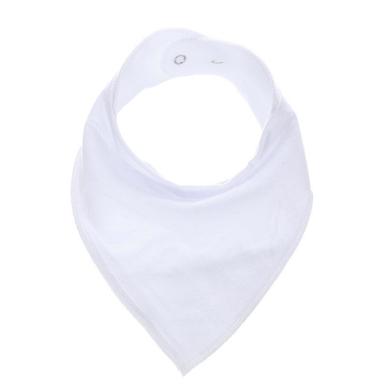 Einfarbig Lätzchen Bandana Baumwolle Sabbern Lätzchen für Für Jungen und Mädchen Unisex Speichel Handtuch: white