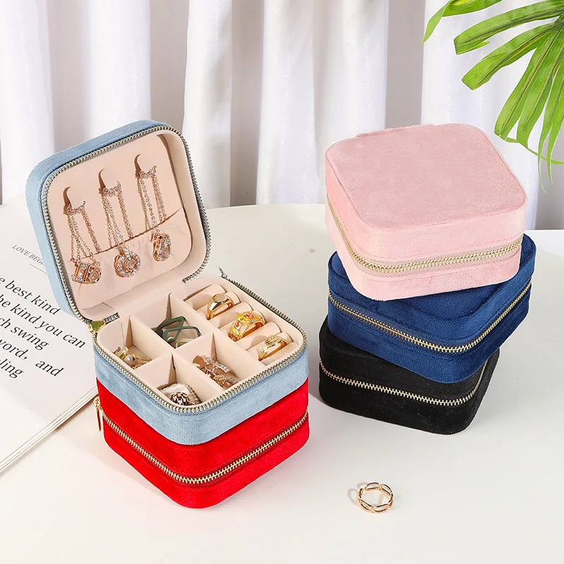 Caja de almacenamiento de joyería, caja de , adorno hecho a mano, embalaje, pendiente, collar, anillo, estuche organizador de joyería de China continental
