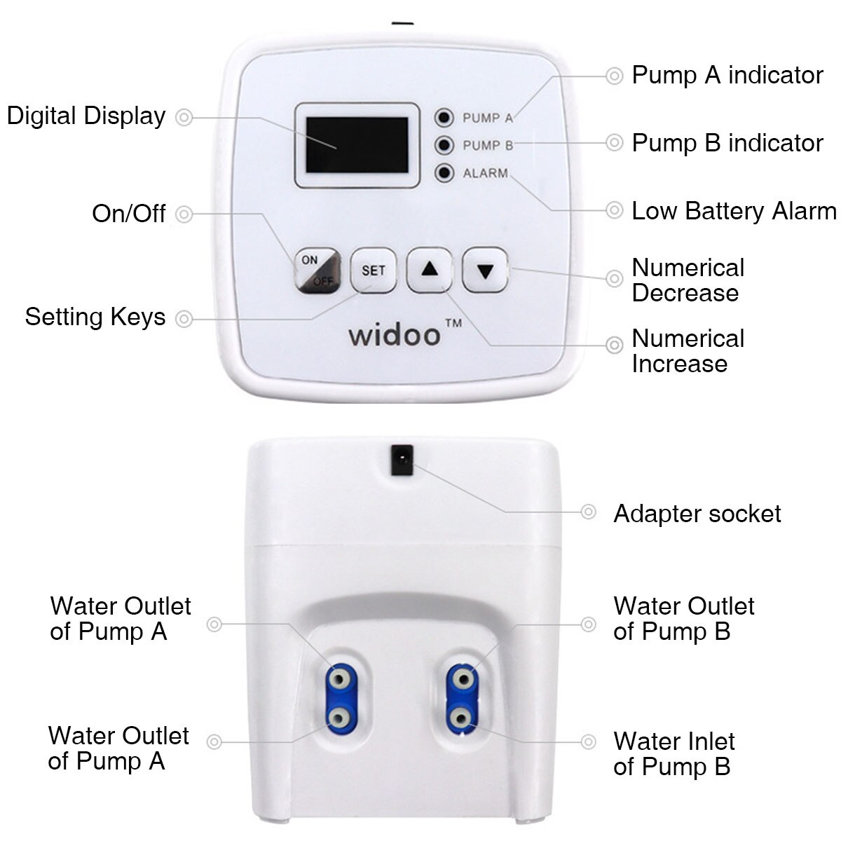 Automatic Drip Irrigation System Garden Self-Watering Kit Single/Double Pump Waterproof Smart Watering Device Timer