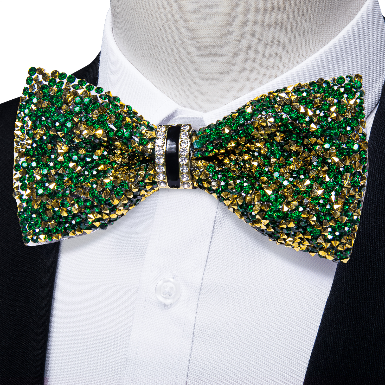 Rhinestone Bow Ties for Men Pre-tied Sequin Bowties Men with Adjustable Length, Jewel Bowknot Wedding Prom Tuxedo Accessories: GRAY