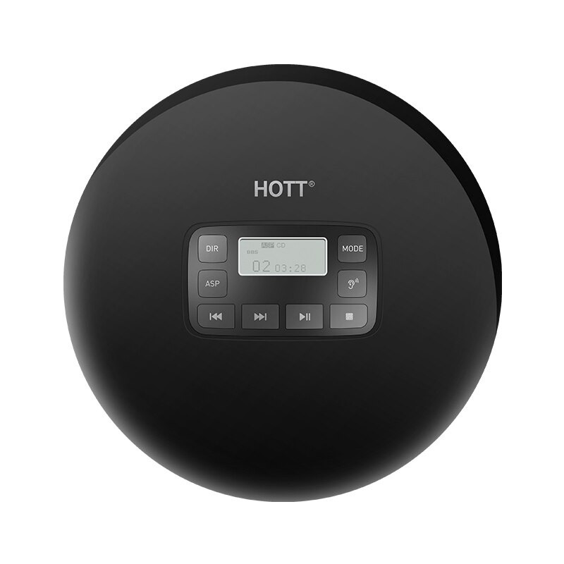 HOTT CD611 Portable CD Player LCD Display Anti-Skip Shockproof Car Stereo AUX MP3 Player Replacement for Earphone
