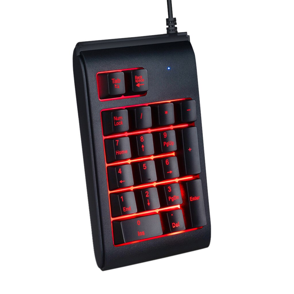 USB wired luminous numeric keyboard backlit RGB three-color variable light waterproof numeric keyboard