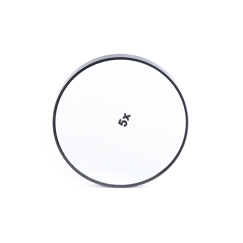 Espejo de belleza con ventosa para ducha de baño, Mini espejo negro con aumento de 3/5/10/15X, 1 Uds.