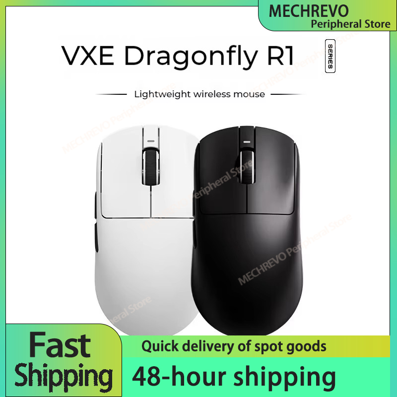 VGN Vxe Dragonfly R1 Pro Max Wireless Mouse Paw3395 Gaming Esports Mouse Sensor Porous Lightweight Ergonomic Peripheral Game PC
