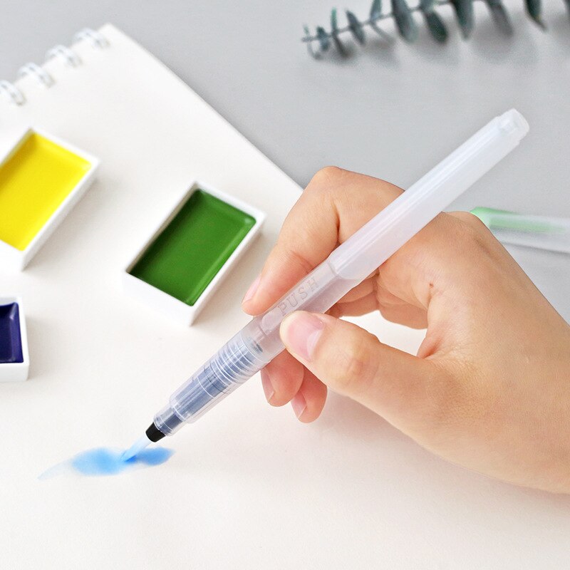 1/3/6 pelices recarregáveis pincel de tinta água cor escova de tinta macia aquarela caneta para pintura calígrafo arte suprimentos desenho