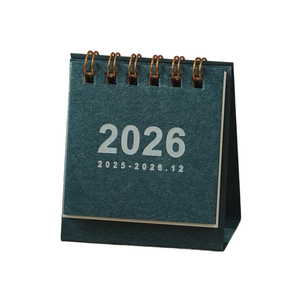 1pcs Desktop Calendar Mini Portable Minimalist School Home Office Desk Planner Schedule Check In Book Stationery Study: PURPLE