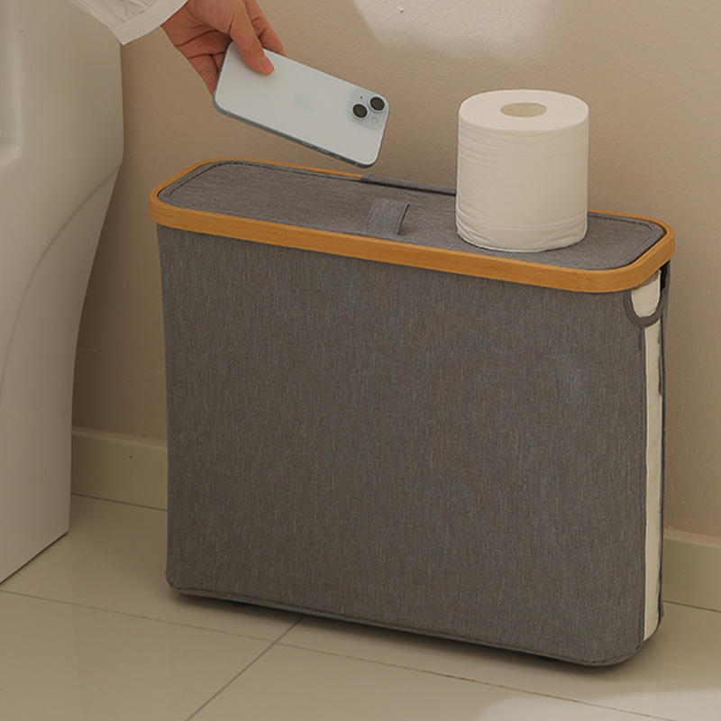 Dammtät förvaringskorg för toalettpapper hållbar vattentät hopfällbar toalettpappersförvaring multifunktionell pappersorganisatör