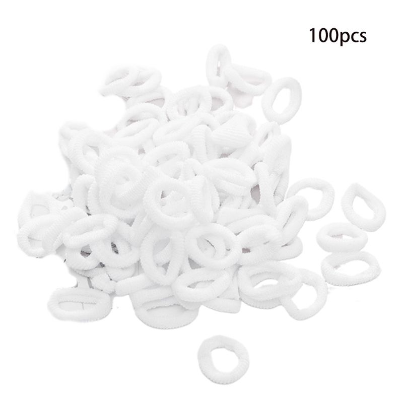 100Pcs Multi Kleur Handdoek Scrunchies Kinderen Meisjes Elastische Naadloze Ponytai Hair Tie