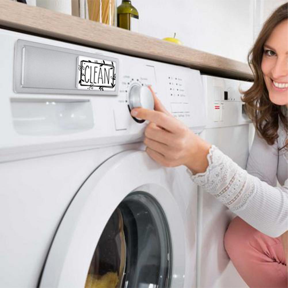 Dishwasher Clean Dirty Sign Magnet Indicator For Washing Machine Double Sided Washing Machine Kitchen Indicator Cleaning Tips