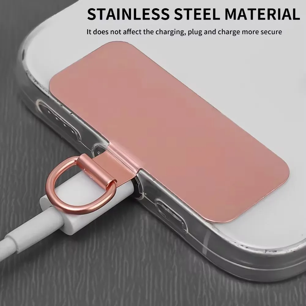 Joint de raccordement d'attache de téléphone Ultra-fin en acier inoxydable, pièces de sangle de téléphone portable, lanière de remplacement, pièce de connexion de sécurité, 4/1 pièces