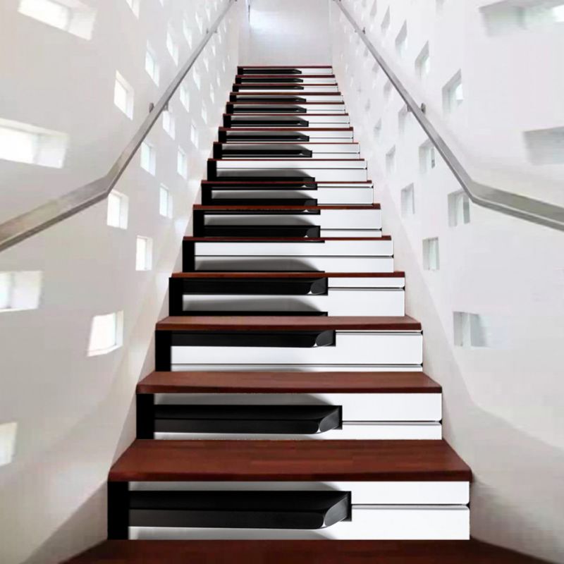 13 Stks/set 3D Trap Riser Floor Stickers Waterdicht Verwijderbare Zelfklevende Diy Stairway Decals Muurschilderingen Woondecoratie
