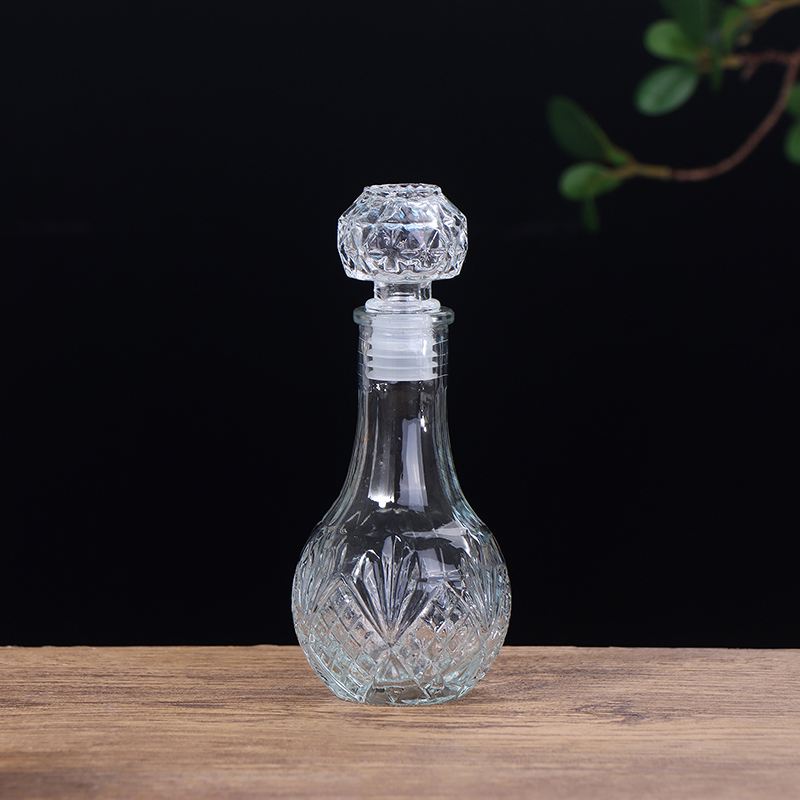 Vaso de vidrio transparente para whisky, decantador de , botella de vidrio para licor, Bourbon, Barware, 100/150ml, 1 unidad
