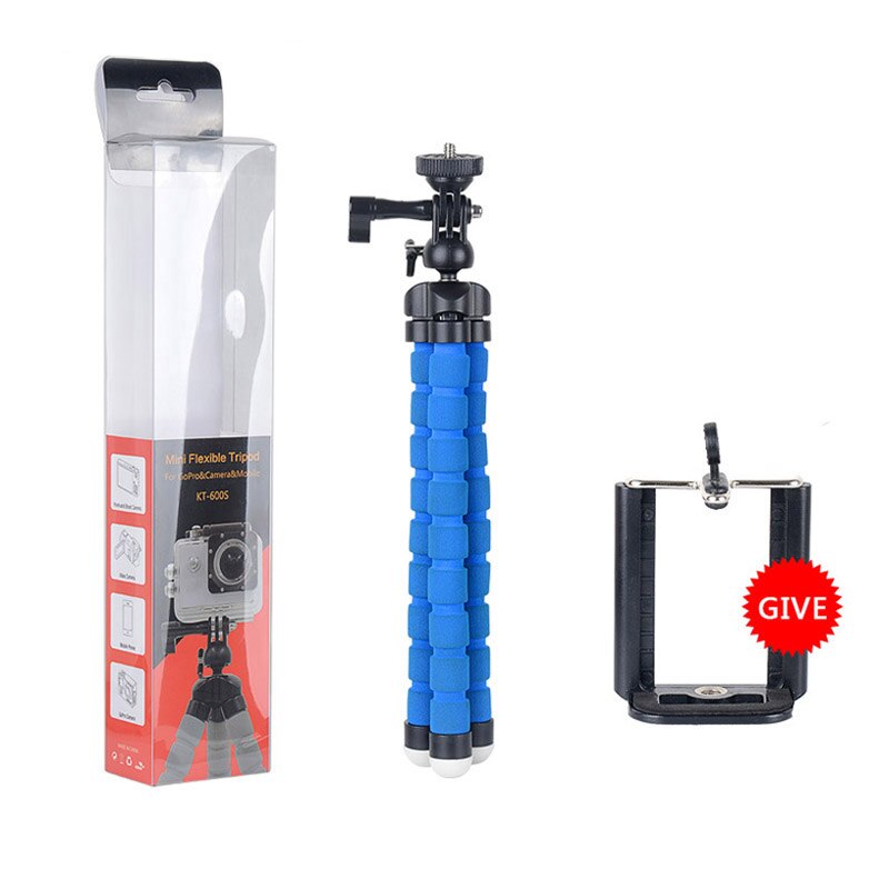 Kingjoy – support de trépied pour Mini Gopro, support Flexible pour téléphone portable, appareil photo, Smartphone: blue