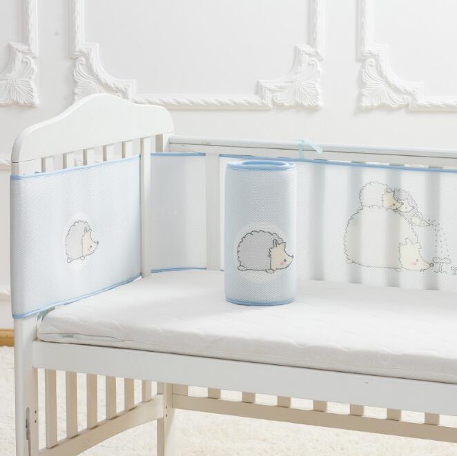 Baby krybbe beskyttelse pad baby seng tegneserie kofanger puder sikkerhed beskyttelse sengetøj sommer åndbar 300cm bhs 008: 300cm- f