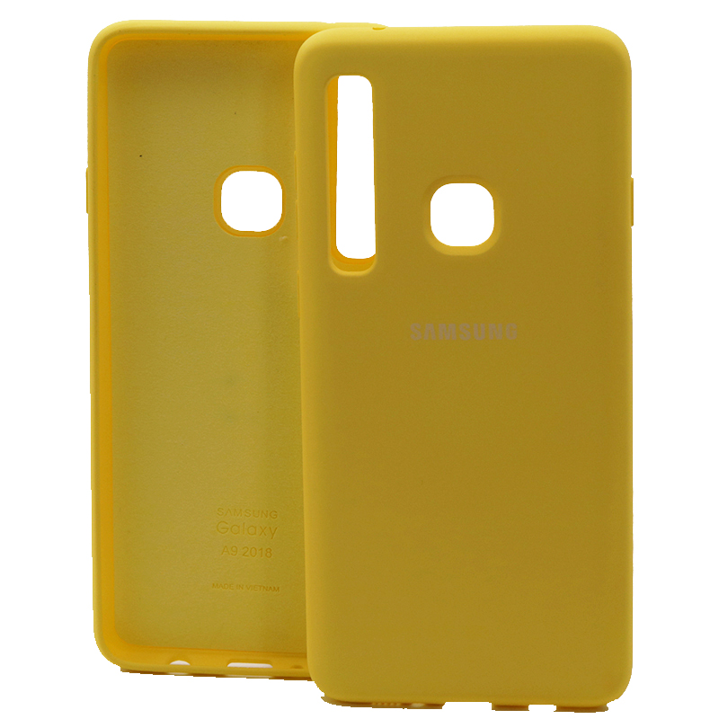 Dla Samsung A9 2018 przypadku cukierki kolor miękkiego silikonu zderzak przypadki na Samsung Galaxy A9 2018 przypadku telefonu dla Samsung A9 2018 okładka: Yellow