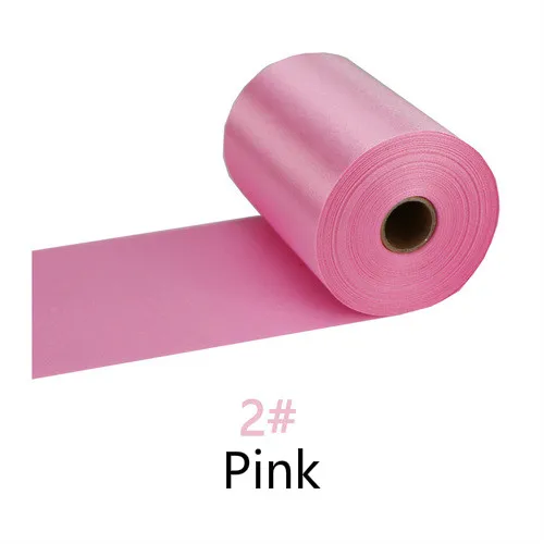 8cm/10cm/15cm de ancho 25 metros/rollo de cinta de satén champán cinta de poliéster para silla de boda/coche/decoración de costura a mano DIY: Cobre / S