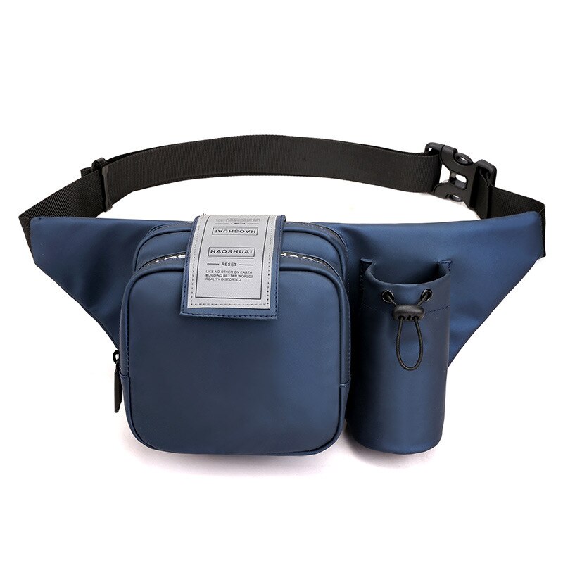 Heren casual hardlooptas heuptas voor telefoon heren sport heuptas dames heuptas waterfleshouder reizen: Diepblauw