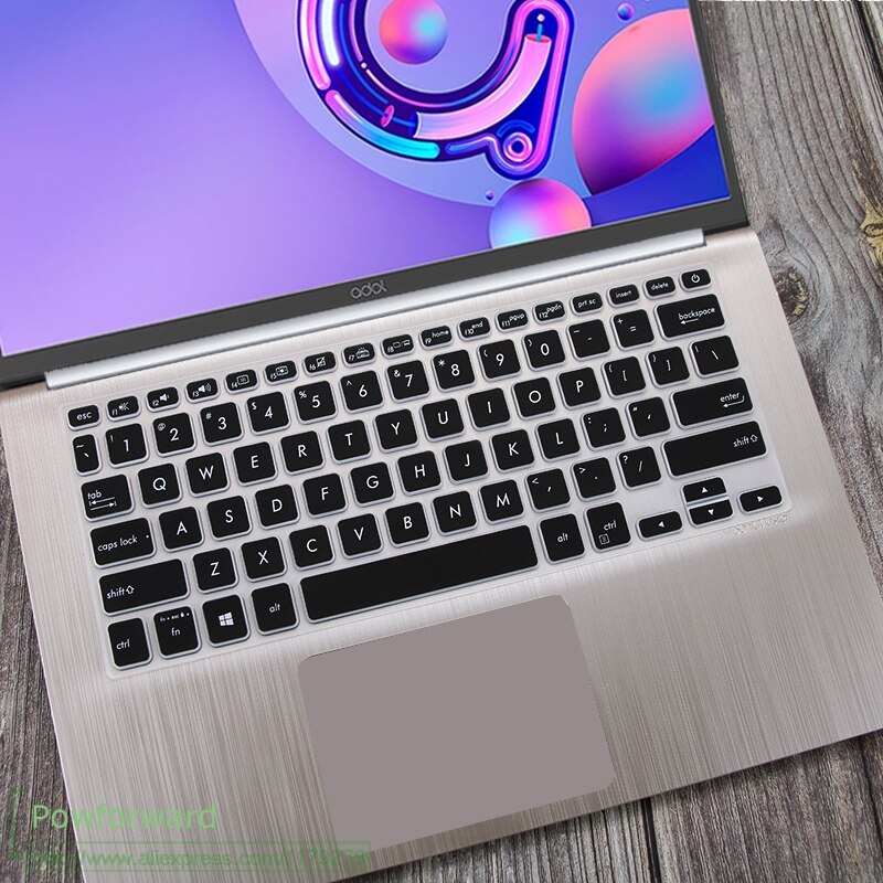 Pour ASUS VivoBook 14 R424DA R424FL R424FA X409UB X412FL x412fa R424 DA FL FA 14 ''Silicone housse de clavier d'ordinateur portable protecteur de peau: black