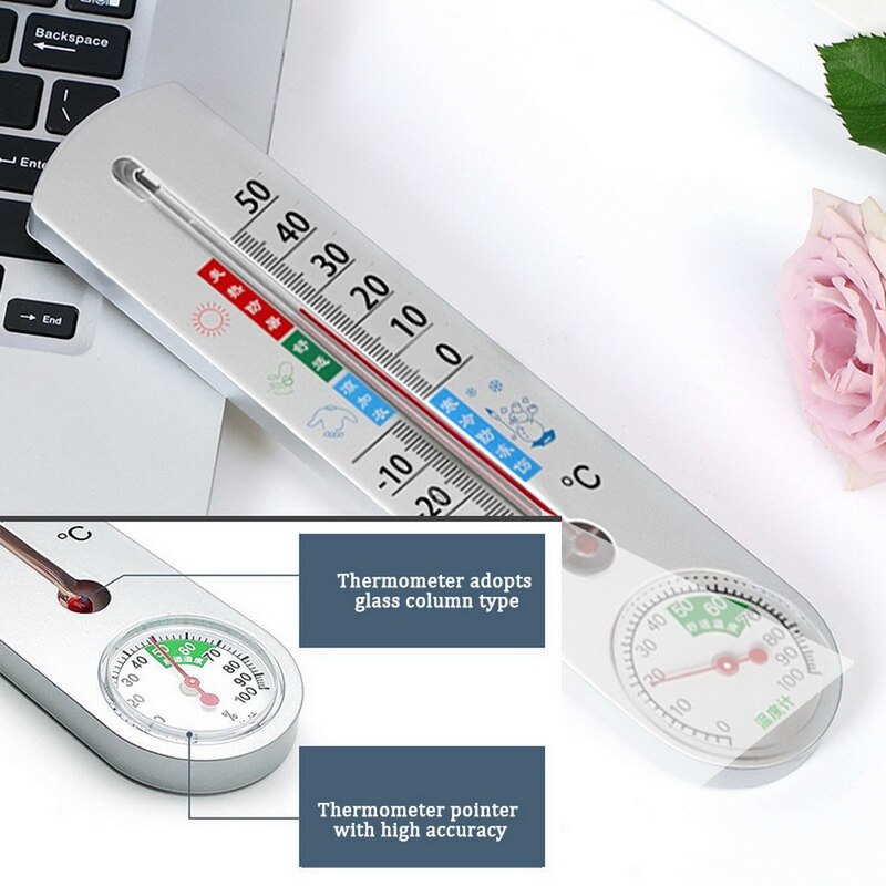 Termómetro para colgar en la pared de 22cm herramienta de medida de temperatura para interiores y exteriores, jardín, casa, garaje, Oficina