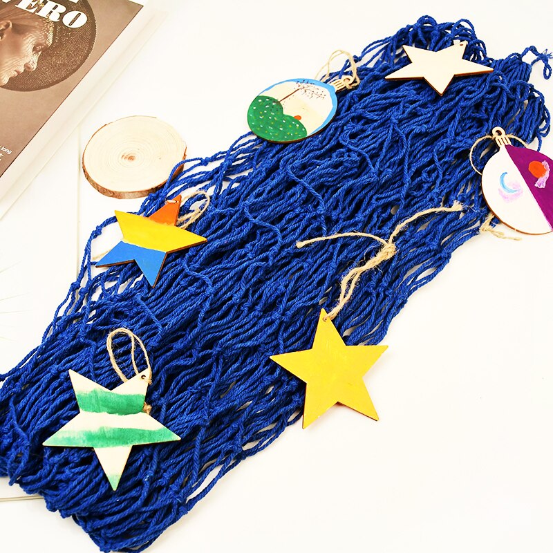 100*200cm Big Blue Fishing Net Kids Favor Nautical Ocean Theme Birthday Party Supplies DIY Summer Home Room Hanging Wall Decor
