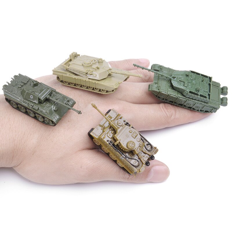 4 Stks/set 1/144 Type 99 Mini Tank Model Army Voertuig Model Landschap Ornament