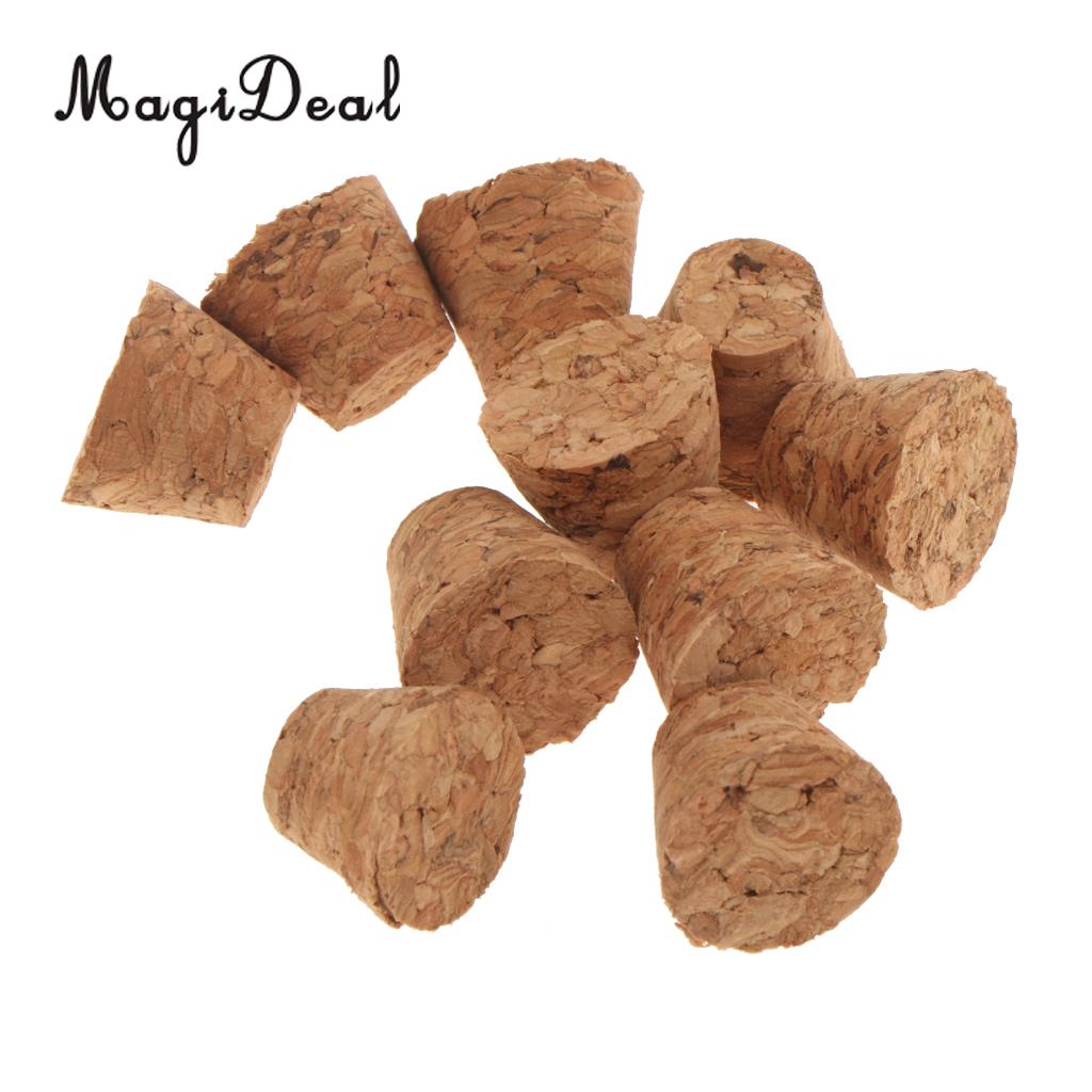 Tapones de corcho cónicos para botellas de vino, tapones de corcho Natural, herramientas de Bar, tamaño a elegir, 10 Uds.: 21 x 16 x 20mm