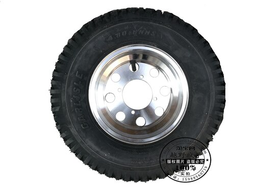 Tilhenger dekk & felger 480-8 4.80-8 4.80 x 8 8 "  b 4 tapp /4 " hull bolt hjul hvit eik: En