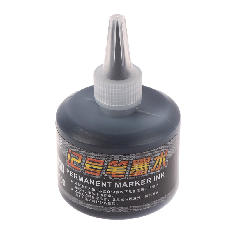 Rotulador de aceite de grafiti seco permanente de 50ml para marcar bolígrafo para agregar tinta, papelería suave y fácil de usar: BK