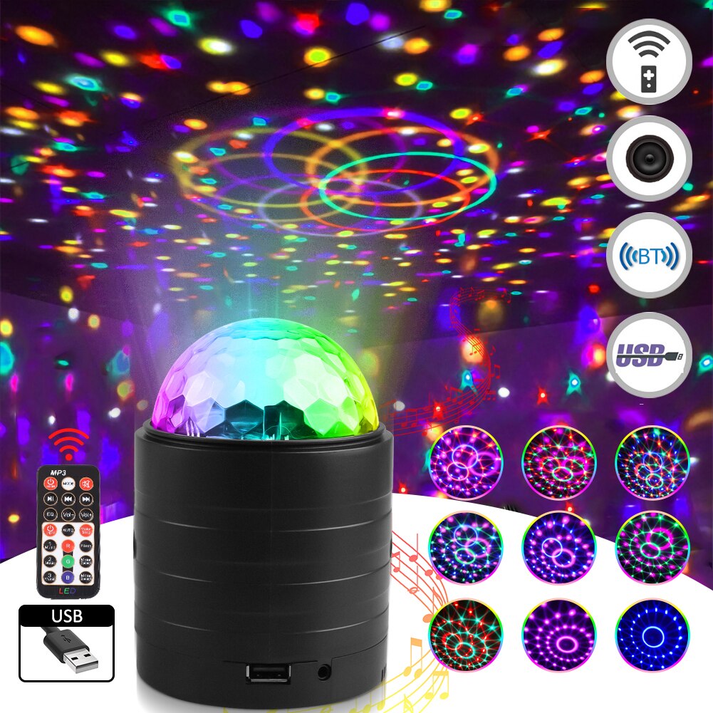 Draagbare Usb Bluetooth Laserlicht Led Global Ambient Party Lamp Disco Stage Ktv Bar Effect Light Night Lamp Met Afstandsbediening controle
