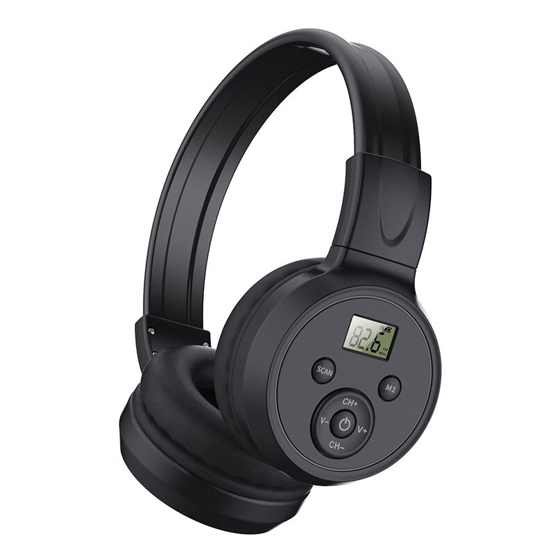 Portable FM Radio 50-108MHZ Radio Receiver Foldable Headphones Built-in Mic Support Auto Scan& Store Station with AUX Cable: Default Title