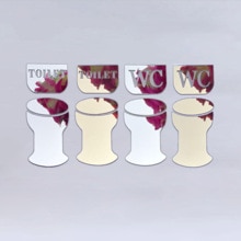 WC Toilet Entrance Sign Door Stickers For Public Place Home Decoration Pattern Wall Decals Diy Funny Vinyl Mural Art