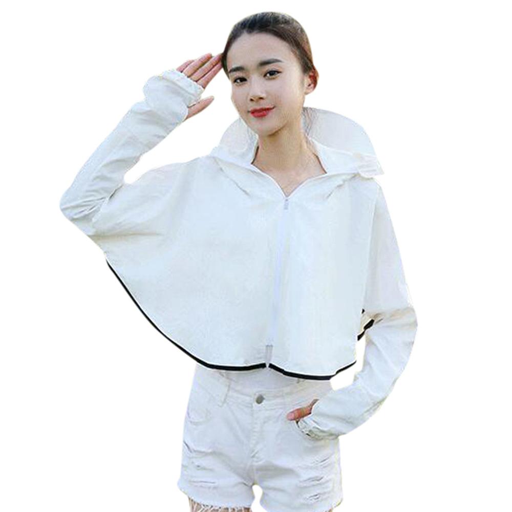 Dameszonwerende capuchonjas, anti-uv-jassen, zomerse ademende fietsbroek, buitenjas voor dames